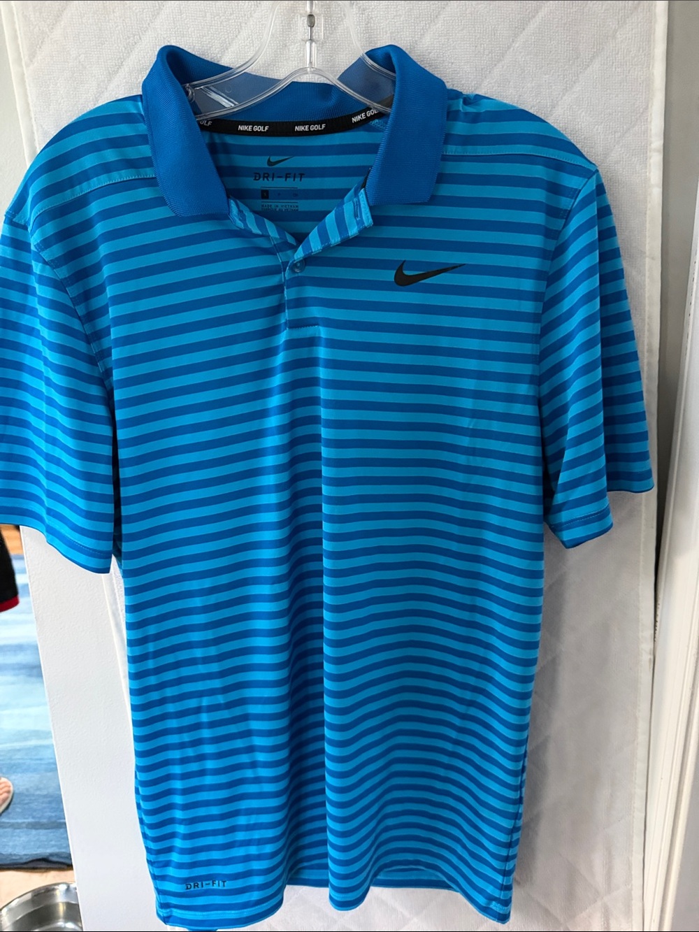 Nike Golf Men’s Dri-FIT Striped Polo - Blue/Turquoise